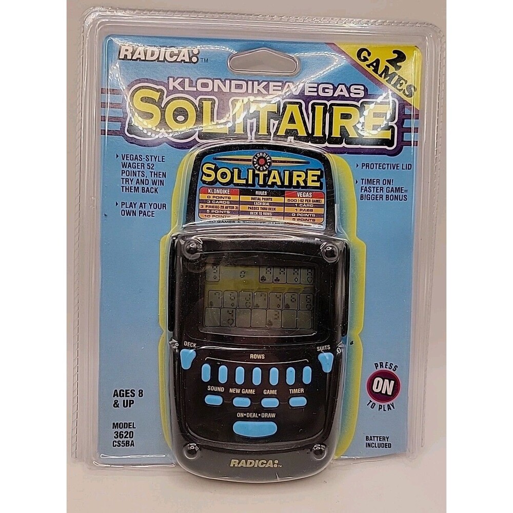 VTG Radica Klondike/Vegas Solitaire Handheld Electronic Game 2 Games